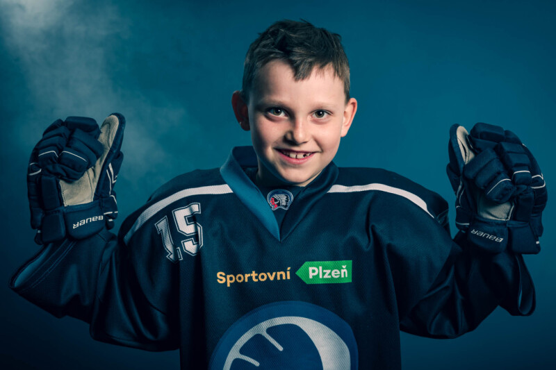 portrét hokejisty